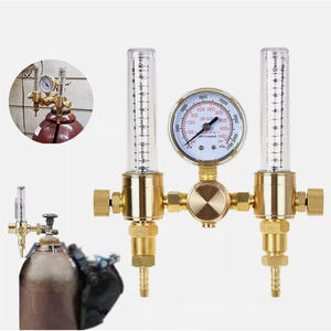 Régulateur de gaz argon à double sortie Débitmètre 60CFH Entrée CGA580 Vanne de réduction de pression de soudage TIG MIG pour GPL Hélium Propane CO2 - Product Image 3