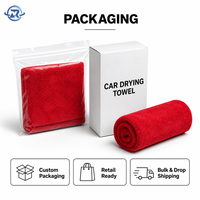 Serviette de séchage rapide pour voiture 1200 g/m² sans traces, faible MOQ, certifiée ISO9001, respectueuse des surfaces, en microfibre