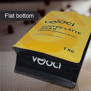 Sacs UVPET/AL/PE à fermeture éclair, matériaux à fond plat, pour emballage de café, livraison rapide, unités - Product Image 5