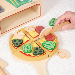 Juego <span class=keywords><strong>de</strong></span> Cocina <span class=keywords><strong>de</strong></span> Juguete <span class=keywords><strong>de</strong></span> <span class=keywords><strong>Madera</strong></span> para Niños, Horno <span class=keywords><strong>de</strong></span> Pizza, Cortador <span class=keywords><strong>de</strong></span> Pizza, Ingredientes, Juego Educativo <span class=keywords><strong>de</strong></span> Roles para Niños y Niñas - Product Image 5