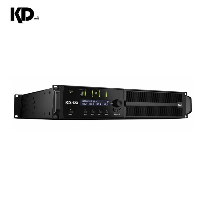 KD-12Xpro DSP 4-Channel Class D Power Amplifier (Metal) | Professional Audio Amp for Line Array Speakers Live Events 2U