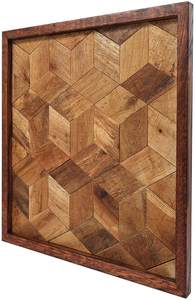 Décoration murale en bois rustique et esthétique Décorations pour la maison Encadrées et prêtes à accrocher Technique peinte à la main - Product Image 3