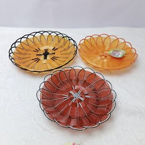 Cesta Redonda de Plástico Imitación Ratán, Plato para Frutas, Vajilla, Uso en Cocina, Serie 40, Contenedor de Alimentos - Product Image 1