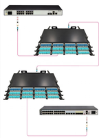 Coffret de distribution optique (ODF) 2U 288 cœurs 288 ports 19 pouces monté en rack, haute densité, fabriqué en usine, MTP MPO