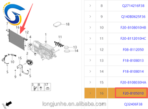 Chery máy bay phản lực X90 cộng với F20-8105010 phụ tùng ô tô ngưng tụ ngưng tụ Đơn vị điều hòa không khí ngưng tụ 100% OEM tiêu chuẩn - Product Image 3