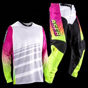 Ensemble d'équipement de motocross de haute qualité, design personnalisé, maillot respirant en maille polyester pour pantalon de moto tout-terrain - Product Image 1
