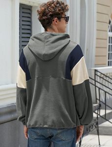 Sweat à capuche pour homme de qualité supérieure entièrement personnalisé en couleur unie en polyester/coton pour l'hiver - Product Image 3