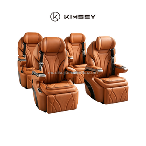 Sièges VIP en cuir de luxe KIMSEY avec support électrique pour les jambes et chargeur USB pour conversion de fourgonnette, limousine, minibus, camping-car - Product Image 3