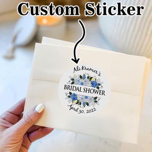 Etiquetas Adhesivas Impermeables Personalizadas, Redondas, Impresas en Serigrafía con Diseño Floral, para Recuerdos de Boda, Decoración de Fiestas y Hogar - Product Image 3