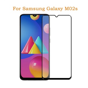 Protecteur d'écran pour Samsung Galaxy Mo2S, anti-rayures, dureté H9, couverture complète, impression soyeuse, film de protection trempé noir - Product Image 2