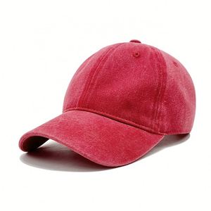 Custom Caps Low MOQ 100% Cotton Baseball Cap Custom Logo Embroidery 6 Panel Soft Top Washed Aged Style - Product Image 5