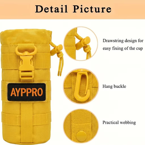 Portaborraccia AYPPRO con Logo Personalizzato, Porta Bottiglia in Nylon MOLLE OEM per Escursionismo, Campeggio, Ciclismo e Idratazione all'Aperto - Product Image 6