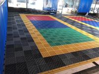 Hochwertige tragbare Turnhalle Form Gummi Boden matte Fitness studio Garage Kunststoff Bodenfliesen für Auto Waschraum Werkstatt boden