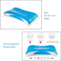 Gel-Memory-Foam Nackenkissen, Ergonomisches Kontur-Nackenkissen zur Schmerzlinderung, Kühlendes Kissen für Seiten-, Rücken- und Bauchschläfer