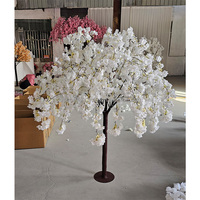 Arbre artificiel de cerisier blanc de 3, 4 et 5 pieds, faux arbre à fleurs de cerisier blanc tombant, petit arbre artificiel pour l'intérieur