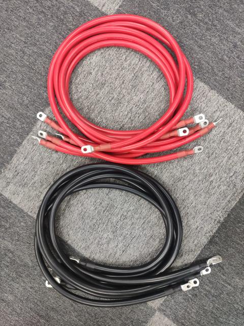 China Stock High Flexible DC Cable Wire 1.2m 35mm2 50mm2 70mm2 Pure Copper Battery Power Cable Solar Inverter System Automotive
