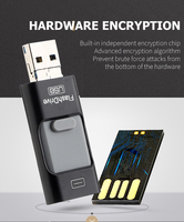 Flash Drive Usb/Otg/Ipad 3 Dalam 1, Flash Drive Usb untuk IOS Perangkat Penyimpanan Eksternal Usb 3.0
