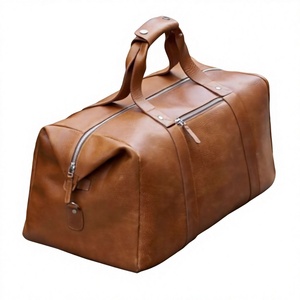 Bolsas de Viaje Posh Families Personalizadas de Cuero Genuino, Bolsa de Lona Vintage de Lujo con Cremallera, Correa Ajustable, Impermeable y Ligera - Product Image 4