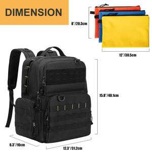 Zaino portautensili con fondo resistente e tasca per attrezzi, borsa portautensili robusta con tasche multiple e scomparto per <span class=keywords><strong>laptop</strong></span>, nero - Product Image 5