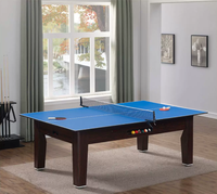 Table de jeu multifonctionnelle, 7 jeux en 1, billard, hockey sur air, table à manger, table de conférence, tennis de table, roulette, poker