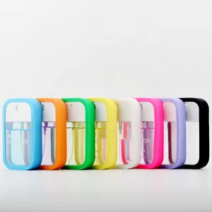Yeni tasarım cep telefonu şekilli 45ml 50ml doldurulabilir plastik kredi kartı cep boyutu parfüm mist sprey şişe el dezenfektanı için