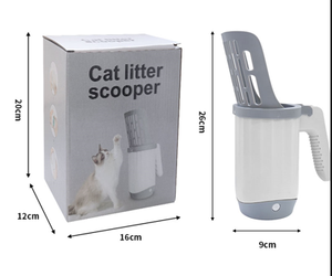 Pala para arena de gatos, recogedor de excrementos para mascotas, para caja de arena de gatos, arena sanitaria para cachorros y gatitos, con bolsas para excrementos de mascotas - Product Image 6