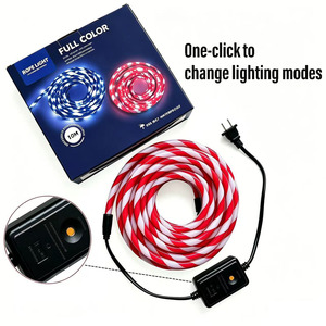 Solar <b>LED</b> Candy <b>Tube</b> Lights Outdoor Waterproof Flower-Shaped String Lights for Garden Patio Yard Atmosphere Decoration - Product Image 6