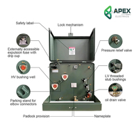 Transformador Monofásico de 100 kVA Montado en Plataforma, 34.5kV 19.9kV a 240/120V ANSI C57.12.38 para Proyectos de Alta Tensión