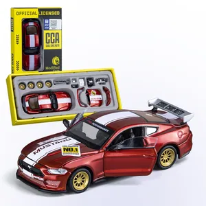 Coche de Carreras de Aleación de Zinc a Escala 1:42, Modelo Fundido a Presión con Sonido <span class=keywords><strong>y</strong></span> Luz, Ruedas de Goma, Vehículos de Juguete para Niños - Product Image 5