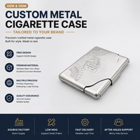 Étui à cigarettes en fer gravé argenté, logo de marque personnalisé, boîte à cigarettes en métal, design incurvé unique, porte-cigarettes de poche pour les affaires