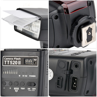 Flash pour appareil photo Godox TT520II avec signal sans fil 433 MHz intégré pour les appareils photo reflex numériques Canon, Nikon, Pentax, Sony, Fuji, Olympus