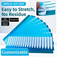 Ruban adhésif extensible blanc et noir de 0,15 mm, bandes adhésives faciles à décoller pour la fixation des batteries et le montage des composants électroniques