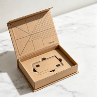 Boîte en carton personnalisée avec logo imprimé pour cadeaux, cartes de crédit, emballages de luxe en papier avec insert