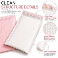 Enveloppes d'expédition en polybulle blanches GDCX prêtes à être expédiées, impression personnalisée, résistantes à l'humidité et à la poussière