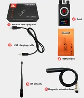 Detector de Señales RF Inalámbrico K19, Detector de Micrófonos Ocultos y Cámaras, Control Remoto, Seguridad para Hoteles, Rastreador GPS, 1-12000MHz