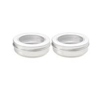 Kostenlose Probe Silber Aluminium Fenster Glas 1Unze 30ml 60ml 80ml 100ml 150ml Metall Kerzenglas Lebensmittelaufbewahrungsver