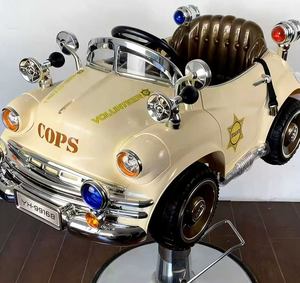 Sillón de peluquería infantil con forma de coche, silla elevadora eléctrica de juguete con diseño de dibujos animados para cortar el pelo, cama para lavar el cabello - Product Image 2