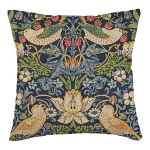 Fodera per Cuscino Personalizzabile in Cotone e Lino con Stampa William Morris, Antibatterica, per Salotti di Casa e Hotel - Product Image 1