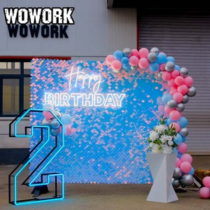 Marco de Metal Personalizado en 3D con Letras y Números de Mosaico para Eventos, Fotos, Cabina de Fotos, Suministros para Bodas, WOWORK Fushun 2026 - Product Image 1