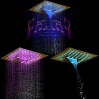 Système de douche LED moderne à effet pluie avec fonction de pression élevée et économie d'eau pour salle de bain