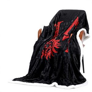 ผ้าห่มขนแกะเชอร์ปาเนื้อนุ่มพิเศษสองชั้น พิมพ์ลายตามสั่ง พกพาสะดวก ใช้ได้ทุกฤดู สำหรับใช้ในบ้าน เดินทาง หรือโรงแรม - Product Image 1