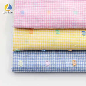 Vải may quần áo thời trang Hàn Quốc, chất liệu cotton 100%, họa tiết ca rô nhiều màu, vải jacquard, vải kẻ caro nhiều màu dùng cho áo sơ mi - Product Image 1