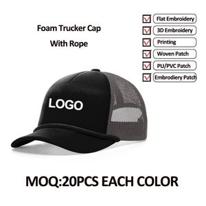 Gorra Trucker de Espuma de Perfil Bajo Foamie 213 de Dos Tonos con Malla y Correa Ajustable - Product Image 2