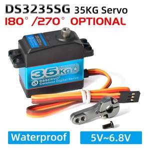 Servo DS DS3225 35kg/25kg Couple élevé Sans noyau Numérique 5-7.4V 50-333Hz Acier inoxydable SG Étanche Robotique RC Voiture Buggy Bateau Drone - Product Image 6