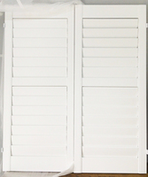 Volets de fenêtre en bois faux-bois PVC à lamelles fixes et mobiles de luxe pour l'intérieur, style européen et australien