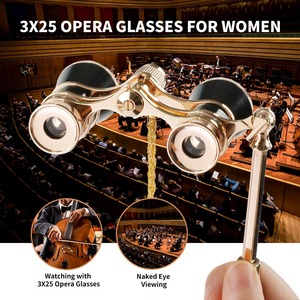Binoculares de Ópera 3X25 IP54 Impermeables, Portátiles, Vintage, con Cadena Ajustable y Tubo de Visión, 2 Accesorios para Cine y Fotografí<span class=keywords><strong>a</strong></span> - Product Image 3