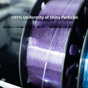 เส้นพลาสติก PETG สำหรับเครื่องพิมพ์ 3 มิติ ขนาด 1.75 มม. น้ำหนัก 1 กก. สีใสประกายคริสตัล สำหรับ Bambu Lab FDM จากโรงงานโดยตรง - Product Image 2