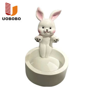 Uobobo trang trí dễ thương mèo con mèo nhựa phim hoạt hình nến tealight giữ ấm bàn chân - Product Image 3