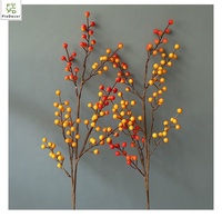 Penjualan Laris 72CM Ranting Holly Berry Buatan 9 Cabang dengan Buah Berry Merah dari Busa untuk Dekorasi Natal.