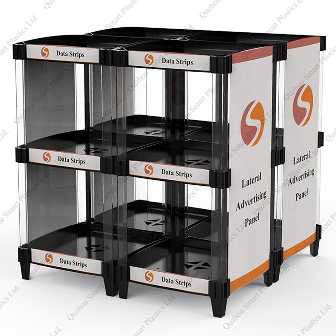 Custom Plastic Display Racks Modular Display Racks - Custom Plastic Exhibition Stand with Casters ...